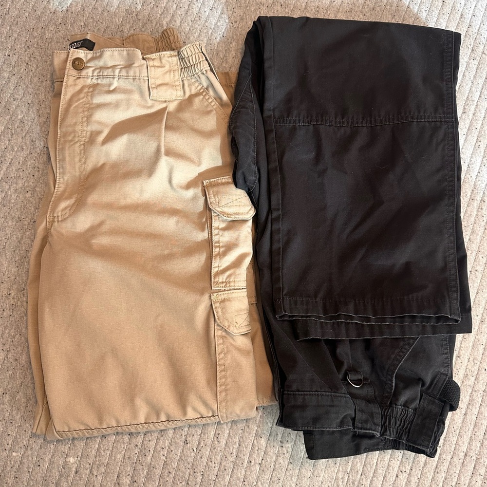 Beige and Black 5.11 Pants